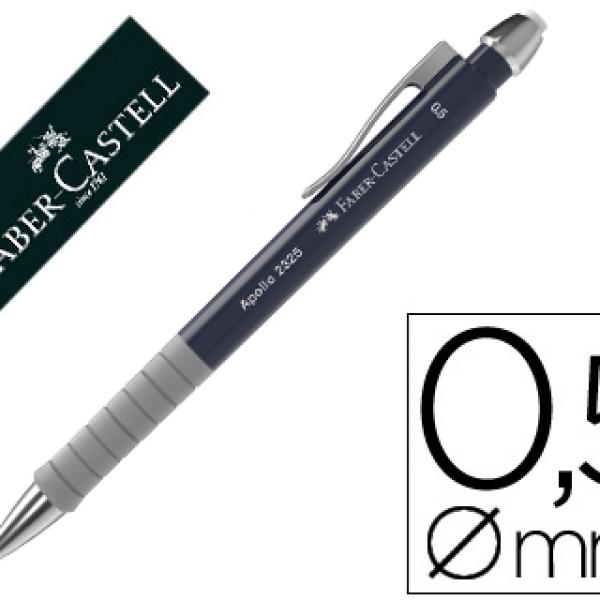 Portaminas Faber Castell 0.5 mm Apollo Retractil Color Azul Oscuro