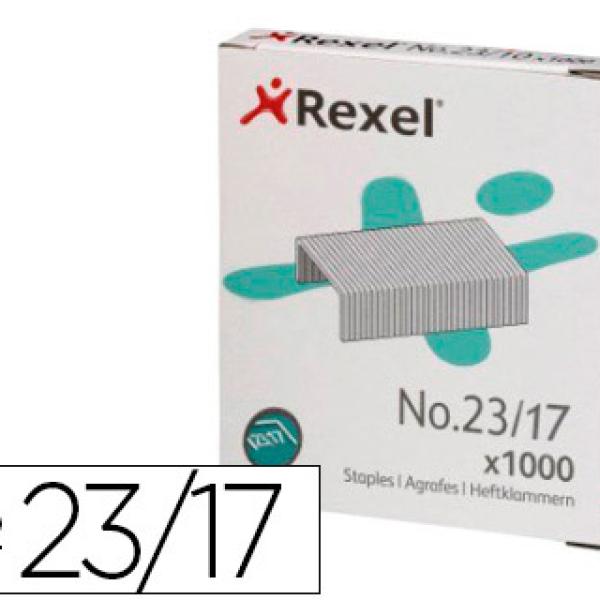 Agrafos Rexel de Aco Nº23/17 Caixa de 1000 Unidades