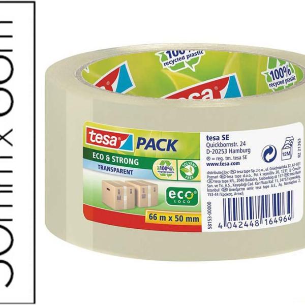 Fita Adesiva Ecostrong 66m x 50mm (Transparente) - TESA
