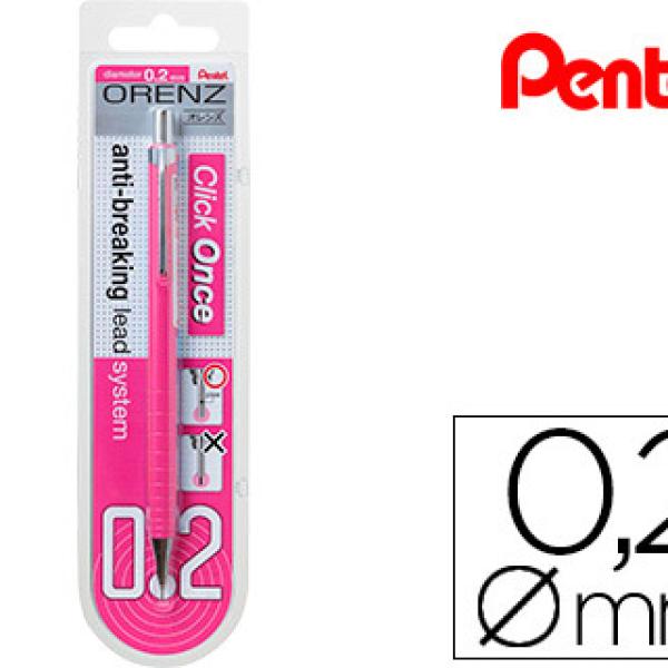 Lapiseira Pentel Orenz 0,2 mm - Rosa - Em Blister de 1 Unidade