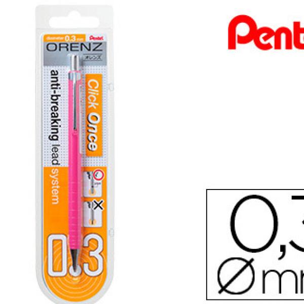 Lapiseira Pentel Orenz 0,3 mm - Rosa - Em Blister de 1 Unidade