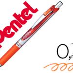 Roller Pentel Bl77 0,7 mm Energel Retratil Laranja