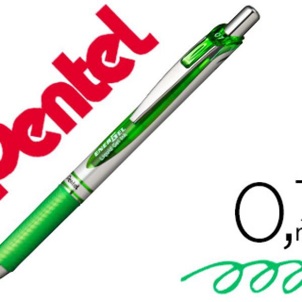 Roller Pentel Bl77 0,7 mm Energel Retratil Verde Claro