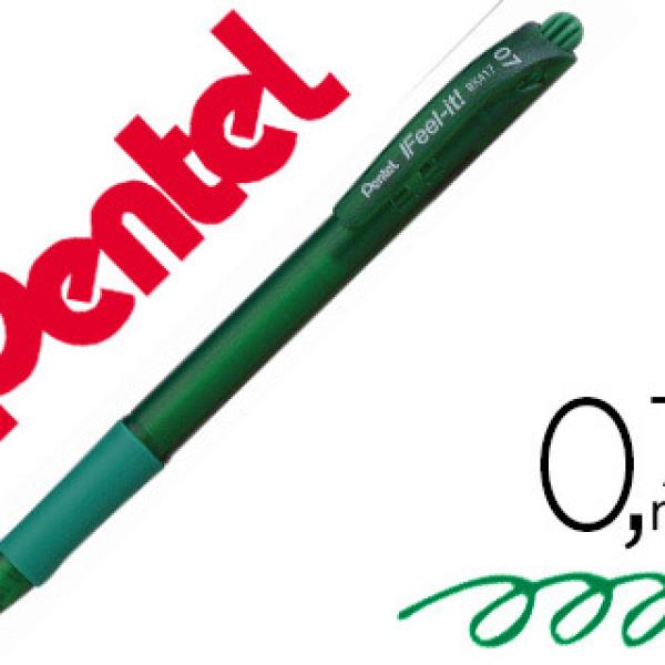 Caneta Pentel Retratil Bx417 Cor Verde