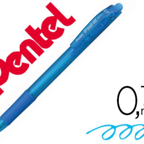 Caneta Pentel Retratil Bx417 Cor Azul Ceu