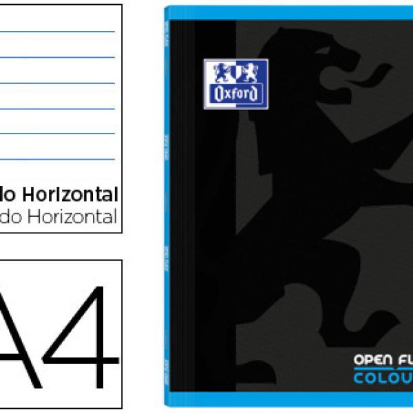 Caderno Agrafado Oxford Openflex Colours A4 90G 48F Pautado Turquesa