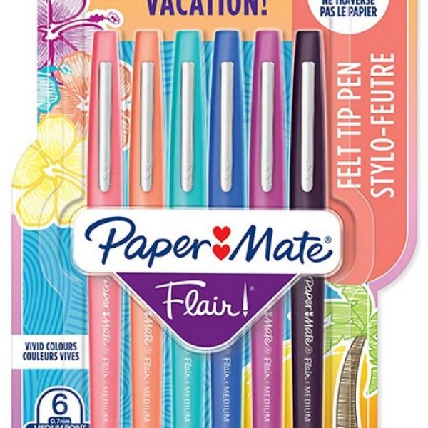 Pack 6x Canetas Flair Tropical (Cores Sortidas) - PAPER MATE