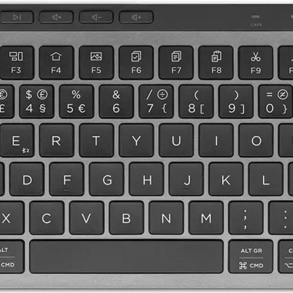 Teclado Flexi Mini Wireless RF 2.4GHz + Bluetooth 5.1 Multi - Device PT (Cinzento) - OFFY