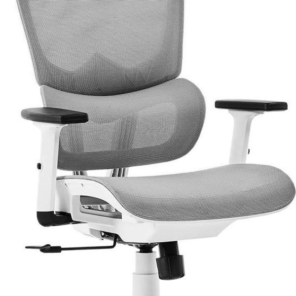 Cadeira de Escritório Ergonómica Lyca Cinza/ (Branco) - OFFY