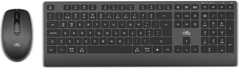 Teclado + Rato Syncro Wireless/Bluetooth PT (Preto) - OFFY