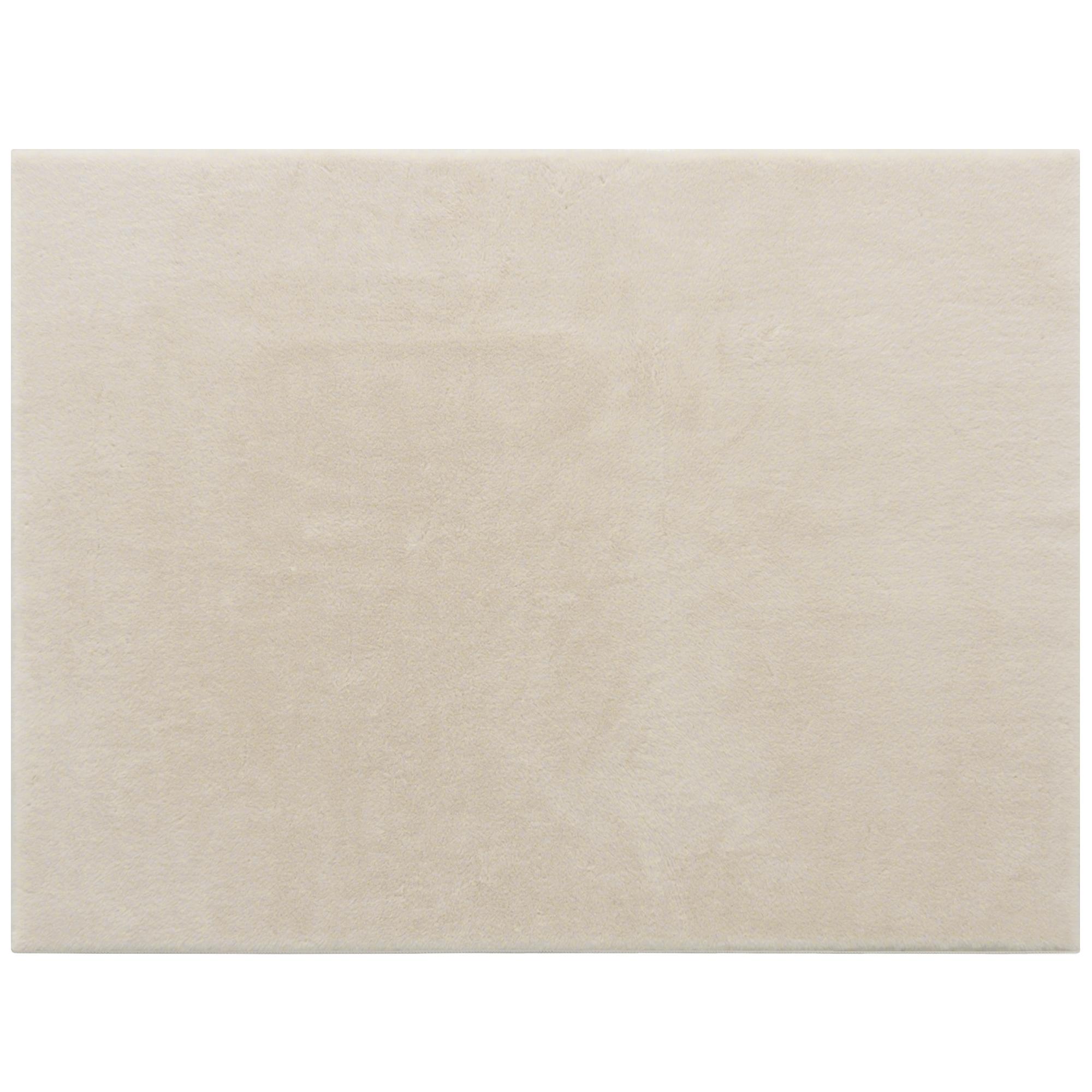 Tapete para Sala de Estar 230x160 cm Tapete Lavável à Máquina Pelo Longo Macio Estilo Moderno Creme