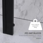 Mesa Sala de Jantar de Cristal Mesa Retangular para 4 - 6 pessoas com Pés de Metal Multifuncional 120x60x75 cm Preto