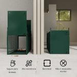 Armadilha para Animais Vivos com Porta Gaiola de Captura com Alça de Transporte para Coelhos Raposas Pequenas 80x25x30cm Verde Escuro