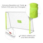 Baliza de Futebol com Estrutura Metálica e Rede para Treino no Jardim ao Ar Livre 186x62x123 cm Amarelo