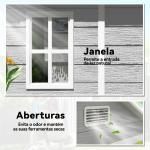 Abrigo de Jardim em Resina 182x151x219 cm com Piso Janela Ventilação Portas Duplas Cinzento