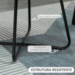 Cadeira de Sala de Jantar Estofada em Veludo com Base Metálica Cruzada Cadeira de Leitura 60x56,5x85 cm Cinza