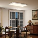 Conjunto de 4 Candeeiros de Teto Cor Regulável com Interruptor DIP e de Parede 3000K/4000K/6000K 60x30x3,7 cm Branco