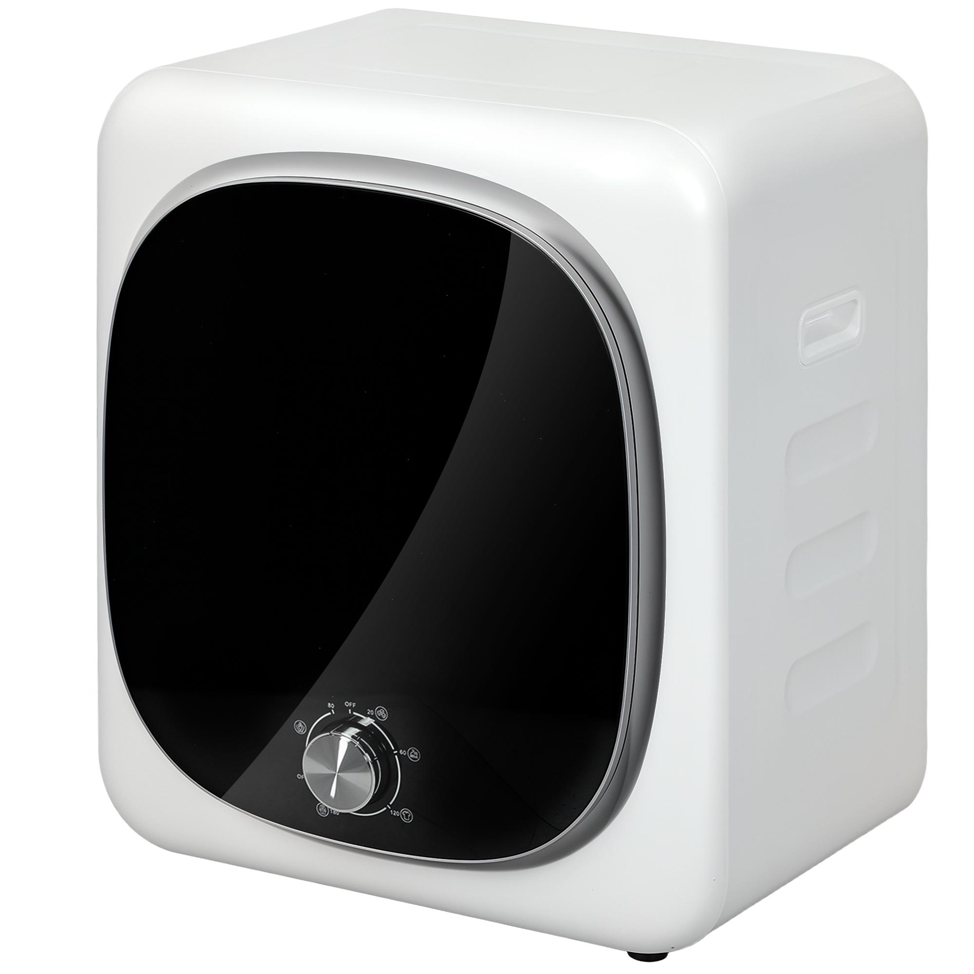 Máquina de Secar Roupa 4 kg 800W com Função Anti - Vincos Esterilização 5 Programas Carga Frontal 48x40x56 cm Branco