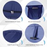 Tenda de Duche para Campismo Dobrável Pop UP Tenda de Privacidade com proteção UV e Tecido Impermeável 100x100x185cm Azul Escuro