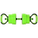 Conjunto de Halteres 30 kg 4 em 1 Conjunto de Pesos com Kettlebell Barra de Pesos para Treino de Força em Casa Ginásio Verde