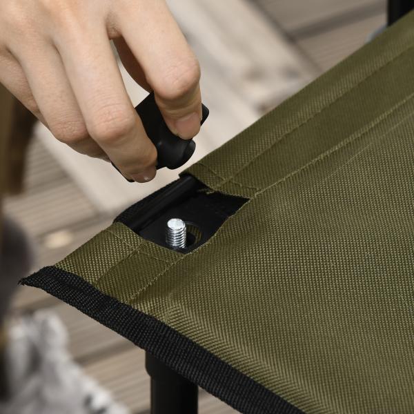 Carrinho Dobrável de com Rodas com Guiador Bancada Dobrável 5 Bolsas de Armazenamento 108x55x93cm Verde Escuro