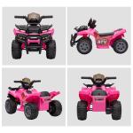 Quadriciclo Elétrico para Crianças Veículo Elétrico a Bateria 6V Infantil com Velocidade 2km/h 70x42x45 cm Rosa