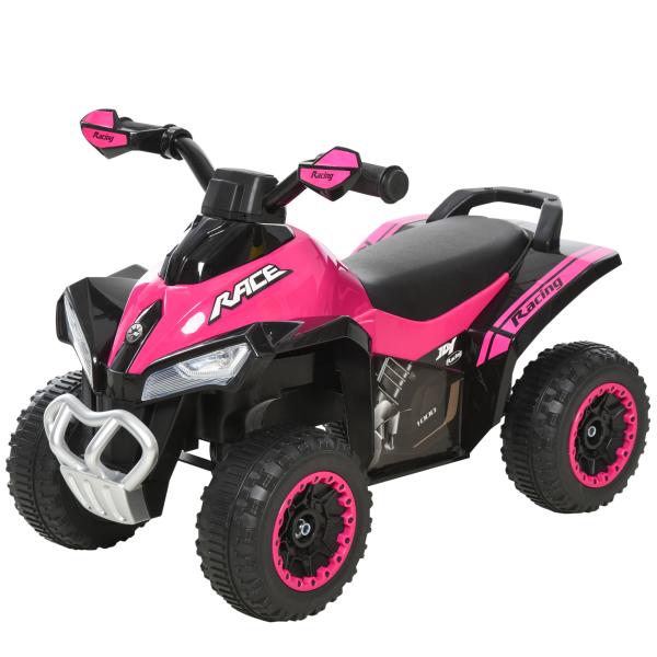 Quadriciclo Infantil para Crianças acima de 18 Meses com Luzes e Música 67,5x38x44cm Rosa
