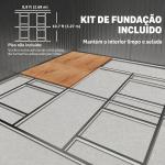 Abrigo de Jardim 340x386x200 cm 13,1 m² Abrigo de Exterior de Aço com Portas de Correr e Ventilações Cinza Claro