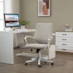 Cadeira de Escritório Ergonómica Giratória e com Altura Ajustável e Suporte Lombar 62x69x92 - 100 cm Bege