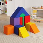 Conjunto de 11 Blocos de Espuma para Crianças Brinquedo de Aprendizagem para Crianças 1 - 3 Anos 50x50x25 cm Multicor