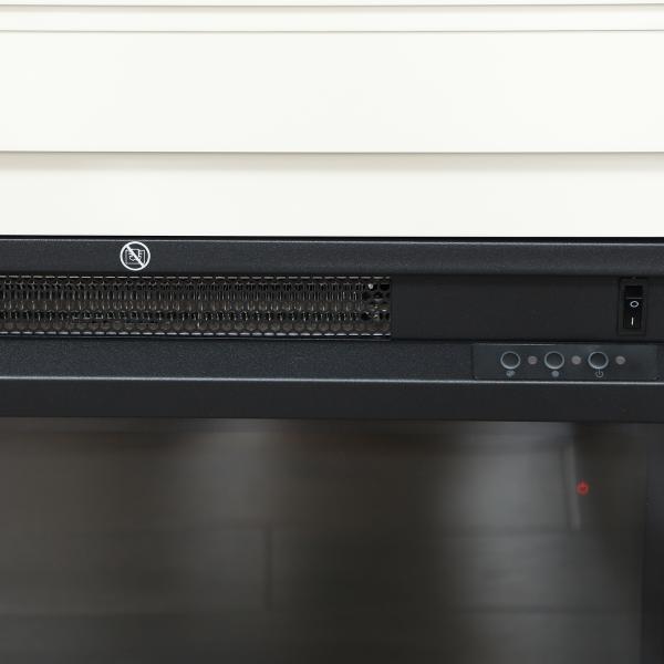 Lareira Elétrica com Efeito de Chama de 5 Níveis de Brilho e 12 Cores Decorativa 1000/2000W Temporizador para 30 m² 98x25x80 cm Branco