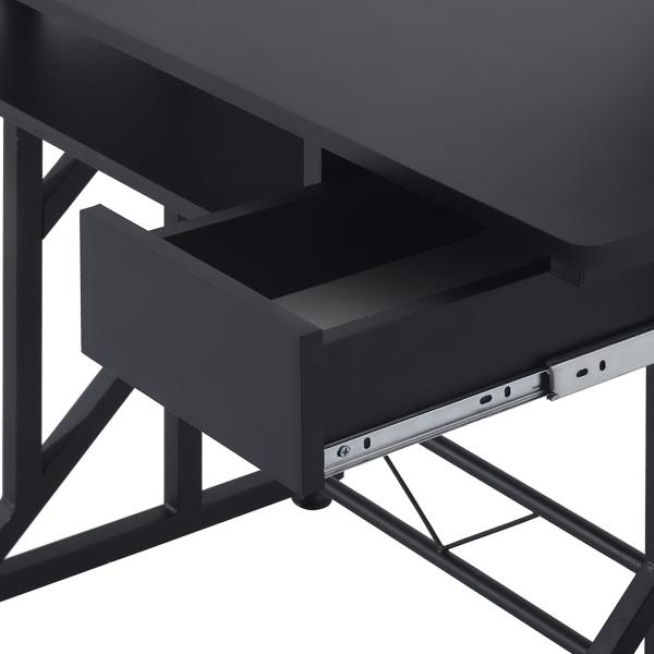 Mesa de Computador com 1 Gaveta Bandeja para Teclado e Suporte para CPU para Escritório Estúdio 90x50x95 cm Preto