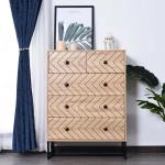 Cómoda com 5 Gavetas Estilo Retrô Móvel Auxiliar de Madeira para Sala de Estar Corredor 80x39,5x110 cm Madeira e Preto