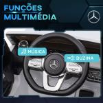 Carro Elétrico para Crianças Mercedes - Benz EQA 12V com Música Buzina Velocidade 3 - 8 km/h 111,5x69x52,5 cm Branco