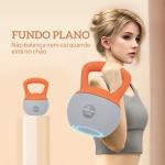 Kettlebell de kg Pesa Russa Preenchida de Areia Metálica e Alça Antiderrapante para Treino em Casa Ginásio Ø21x30 cm Laranja