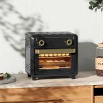 Forno com Air Fryer 10 L com 2 Botões, Convecção 360°, até 230 °C, Temporizador 60 Min, Tabuleiro e Cesto