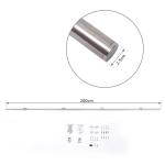 Ferragens para Porta Corredeira Kit de Acessórios para Porta Corredeira com Trilho de Aço Inoxidável Ø2,5x200cm Prata