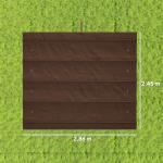 Telhado de Reposição Retrátil 3x2,5 m para Estrutura de 3x2 m Tecido Apenas para Pérgola Jardim com 8 Orifícios Castanho