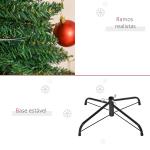 Árvore de Natal Artificial 210cm Ignífugo com 499 Pontas de Ramo PVC Decoração de Natal para Interiores Verde