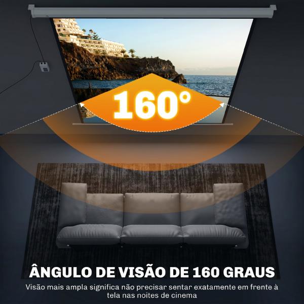 Tela de Projeção 189,5x189,5 cm 233,7 cm 1:1 HD 4K Rolo - tela para Cinema em Casa para Cinema em Casa Apresentações de Escritório