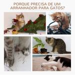 Árvore Arranhador para Gatos Ø40x65 cm com Cama Plataformas em Pelúcia Corda Suspensa e Poste com Corda de Sisal Cinza