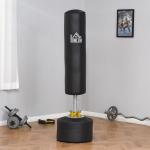 Saco de Boxe de Pé para Adultos 170 cm Altura Ajustável em 3 Níveis Punching Ball com Base Preenchível Ø50x 170 cm Preto
