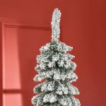 Árvore de Natal Artificial 210cm com Neve Ignífugo com 490 Ramos Verde