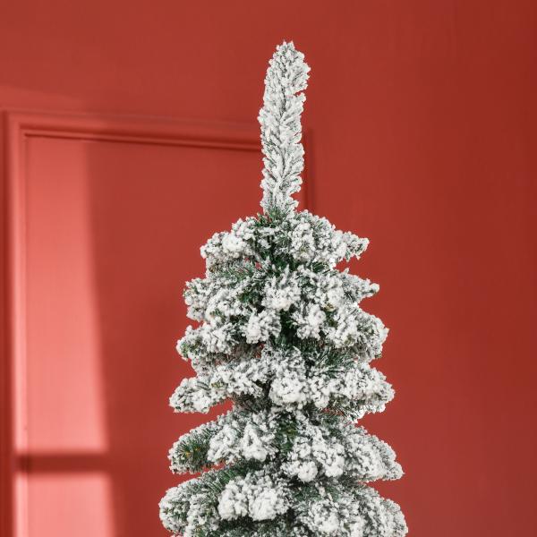 Árvore de Natal Artificial 210cm com Neve Ignífugo com 490 Ramos Verde