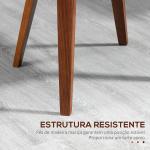 Conjunto de 2 Cadeiras de Jantar com Pés de Madeira Estofadas em Couro Sintético Encosto Curvado 53x54x81 cm Preto