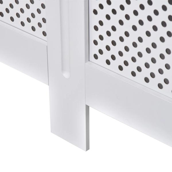 Cobertura de Radiador de MDF Cobertura para Radiador com Prateleira Estilo Moderno 111,5x82x19 cm Branco