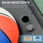 Tabela de Basquetebol com Altura Ajustável 160 - 210cm Rodas e Base Recarregável 76x70x197,5 - 254cm Preto e Azul