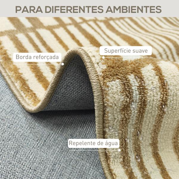 Tapete Sala de Estar 170x120 cm Tapete Lavável na Máquina de Lavar Pelo Curto Estilo Moderno Creme