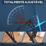 Banco de Musculação Dobrável com Extensão de Perna e Banda de Resistência 130x34x48 - 109 cm Preto