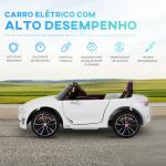 Carro elétrico infantil com licencia de Bentley GT para crianças acima de 3 anos com controle remoto 2 velocidades com faróis musica 108x60x43 cm Branco